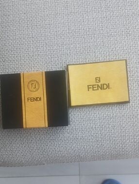 Fendi Black and Gold Cufflink Gift Box Set